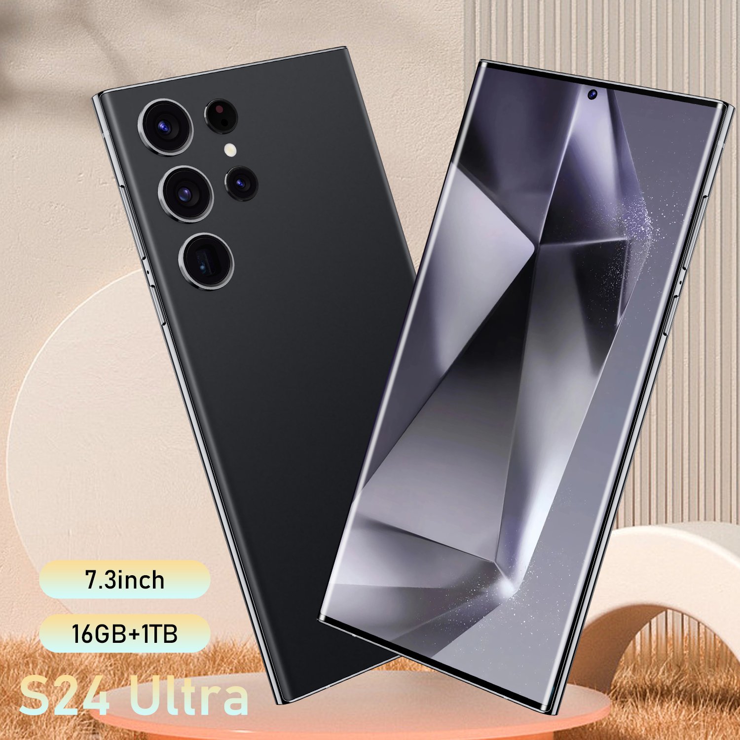 s24 Ultra 7.3 Inch High Definition Pixel Large Screen Android 13 All In One Video Game Wireless Network Low Cost 5G Mobile Phone